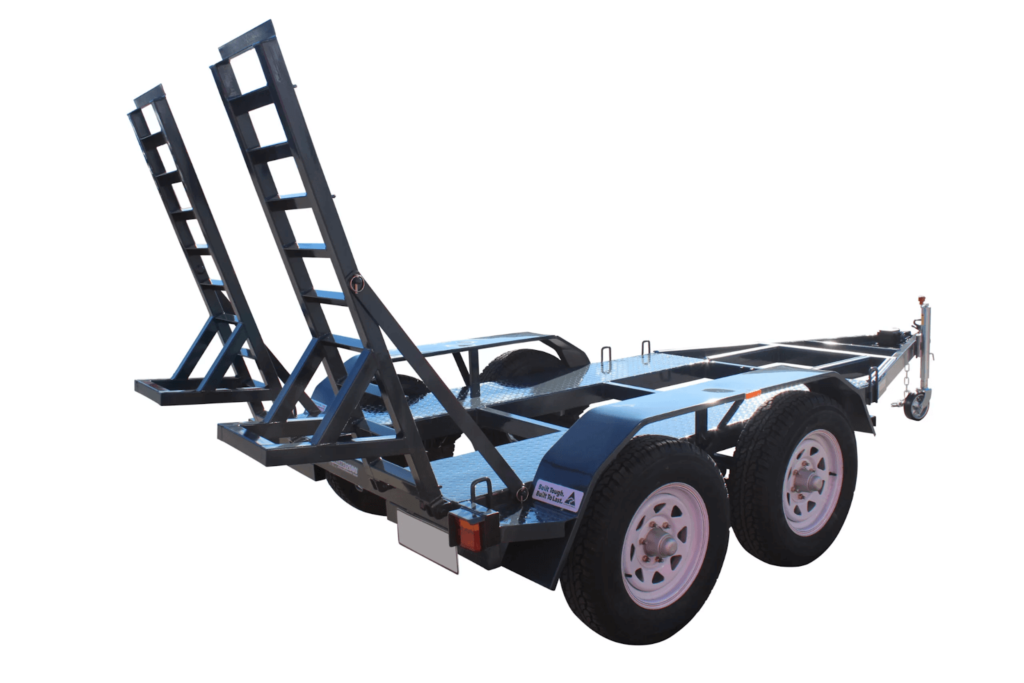 Plant trailer with fold down ramps